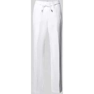 Straight leg linnen broek met strikceintuur, model 'STYLE.FARINA'