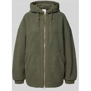 Relaxed fit fleecejack met capuchon, model 'FEY'