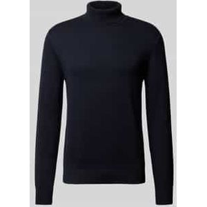 Slim fit pullover van een mix van katoen en wol