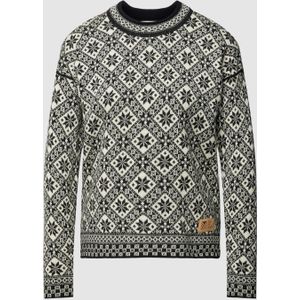 Gebreide pullover met all-over motief, model 'Bjorøy'