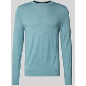 Regular fit shirt met lange mouwen van wolmix