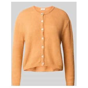 Gebreid jack van alpacamix met ronde hals, model 'VITOW'