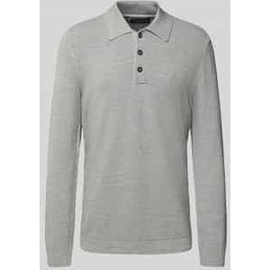 Marc O'Polo - Herenpoloshirt - Effen - Regular Fit - Lange Mouwen - Puur Katoen