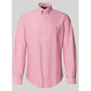 Regular fit vrijetijdsoverhemd met logostitching, model 'Cub'