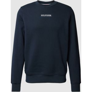 Sweatshirt met labelprint, model 'MONOTYPE'
