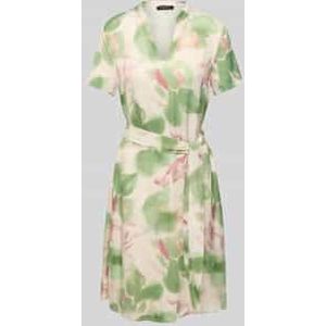 Knielange jurk van viscose met tuniekkraag