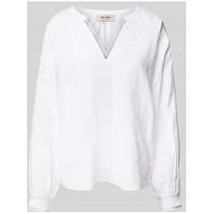 Blouse van een mix van linnen en katoen, model 'ZEINA'