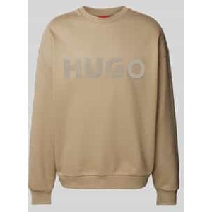 Sweatshirt met labelprint, model 'Dinex'