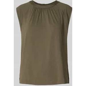 OPUS - Iraffi - Damestop - Zwart - Viscose/Elastaan - Plooien/Knoopsluiting