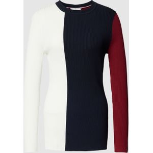 Gebreide pullover in colour-blocking-design