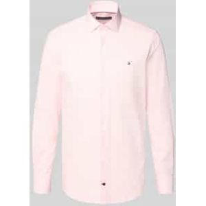 Slim fit zakelijk overhemd met kentkraag