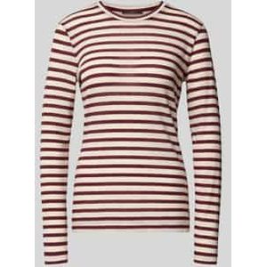 Shirt met lange mouwen en geribde ronde hals