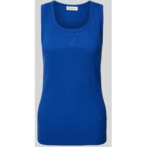 Nauwsluitende tanktop van katoenmix met logostitching