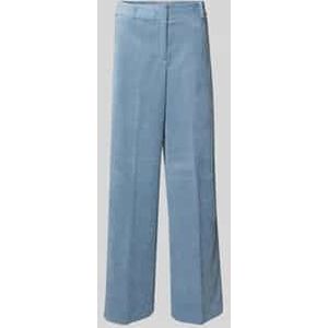 Wide fit corduroy broek met linnen