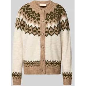 Gebreid jack met ronde hals, model 'Novala'