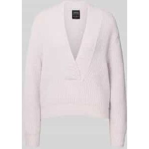 Gebreide pullover met V-hals