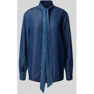 Comfortabele blouse in jeanslook, model 'ULLA'