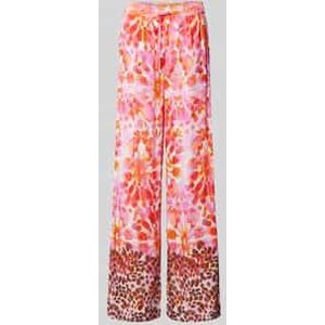 Stoffen broek van viscose in batiklook