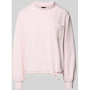 Sweatshirt met opstaande kraag en borstzak