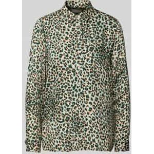Hemdblouse met dierenprint