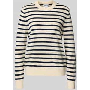 Regular fit kasjmier pullover in gebreide look