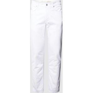 Slim fit jeans met labeldetail