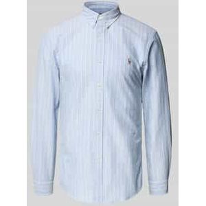 Polo Ralph Lauren - Overhemd - Duifblauw - Slim Fit - Lange Mouw