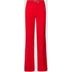 Flared cut stoffen broek met achterzakken