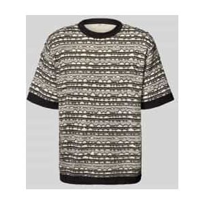 T-shirt met structuurmotief, model 'Rocco'