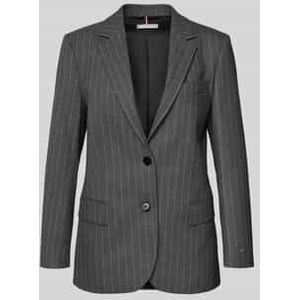 Tommy Hilfiger Blazer Pinstripe Relaxed Fit Grijs dames