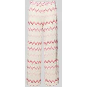 Regular fit broek met elastische band, model 'PALAZZO'