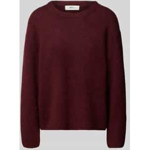 Oversized gebreide pullover met linnen