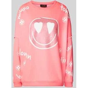 Oversized sweatshirt met siersteentjes