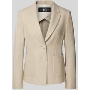 Slim fit blazer van wolmix met reverskraag