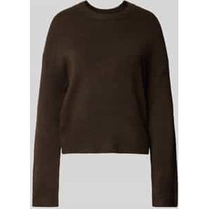 ONLY - ONLSIMONI - Gebreide Trui - Chocoladebruin - Lange Mouw