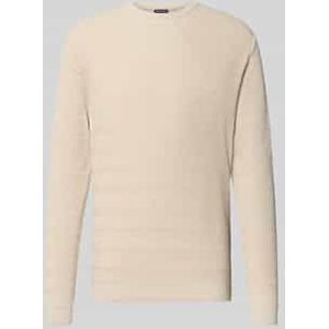 Regular fit gebreide pullover met ronde hals