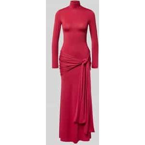 Slim fit avondjurk met col, model 'Alix'