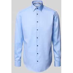 Regular fit zakelijk overhemd van puur katoen met kentkraag