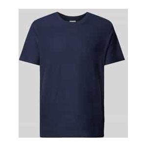 T-shirt met structuurmotief, model 'Ismet'