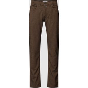 Tapered fit stoffen broek in gemêleerde look