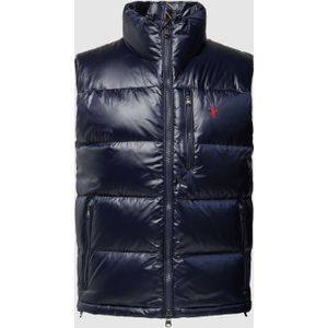 Donsbodywarmer met opstaande kraag