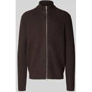 Gebreid vest met opstaande kraag