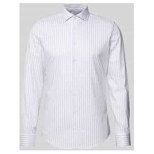 Slim fit zakelijk overhemd van katoen met kentkraag