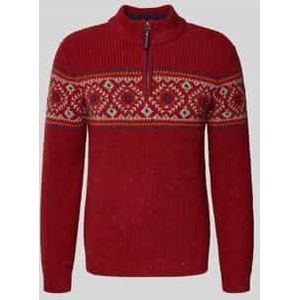 Noorse trui van wolmix met schipperskraag