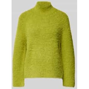 Gebreide pullover van wolmix met opstaande kraag