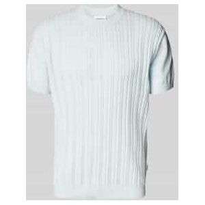 T-shirt in gebreide look met kabelpatroon