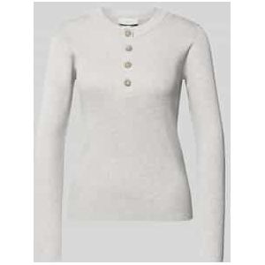 Gebreide pullover van viscosemix met knoopsluiting