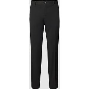 Slim fit pantalon met knoop- en ritssluiting