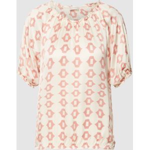 Blouse met all-over motief, model 'sonnit'