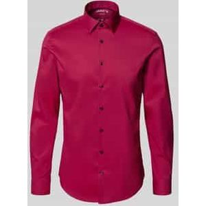 Slim fit zakelijk overhemd met kentkraag